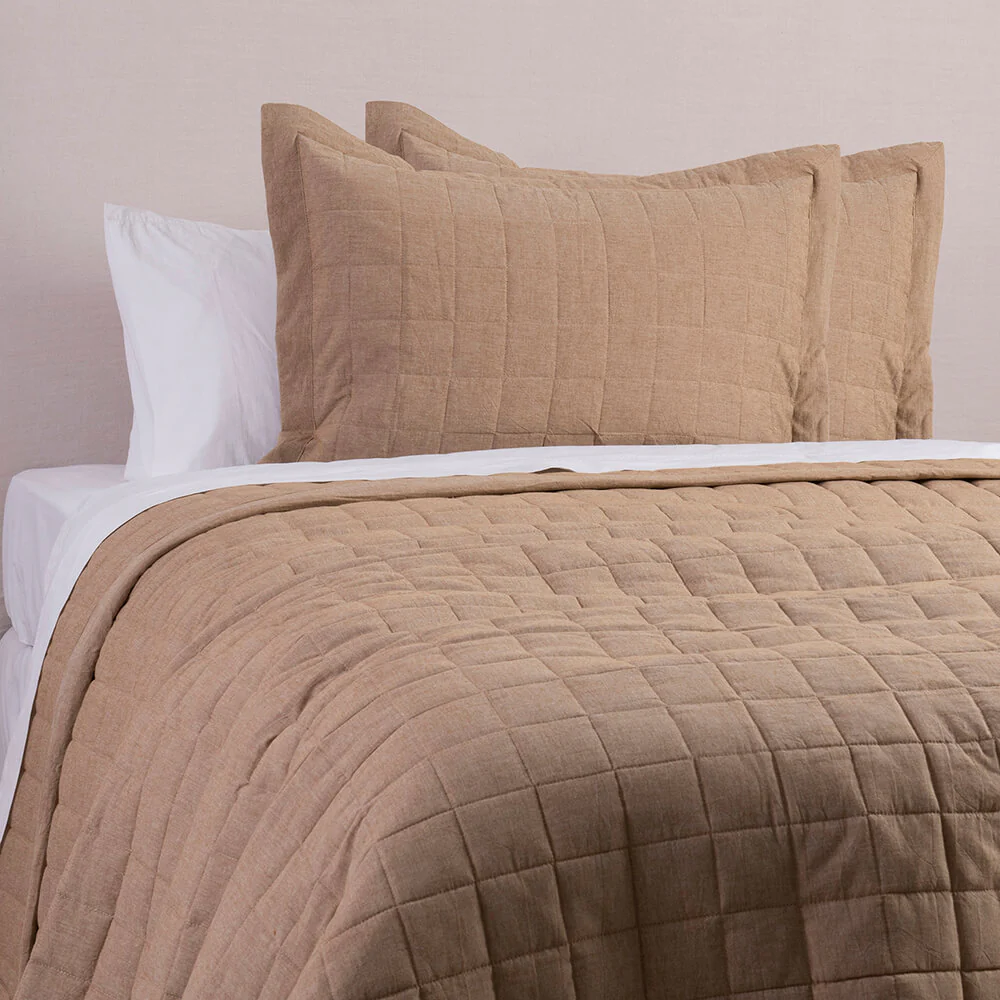 Cubrecama Quilt Oxford 2 Plazas Ocre - Image 3
