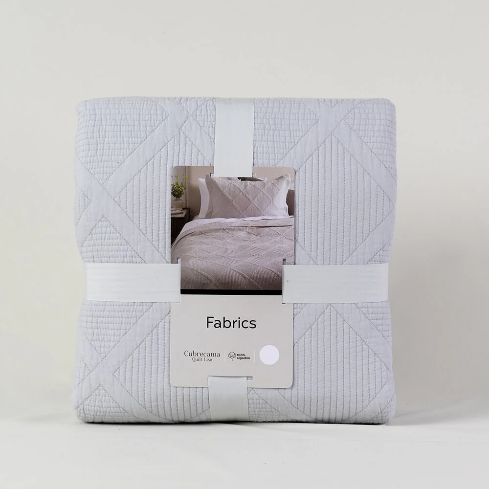 Cubrecama Quilt Rombos 2 Plazas Gris - Image 5
