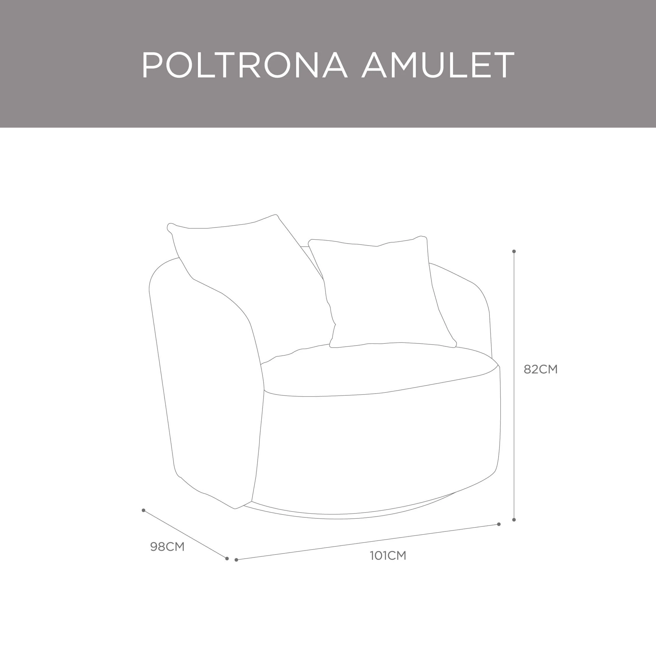 Poltrona Giratoria Amulet Blanca - Image 11
